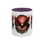 Red Eagle Emblem Accent Coffee Mug | Patriotic Eagle Design - 250 USA Celebration