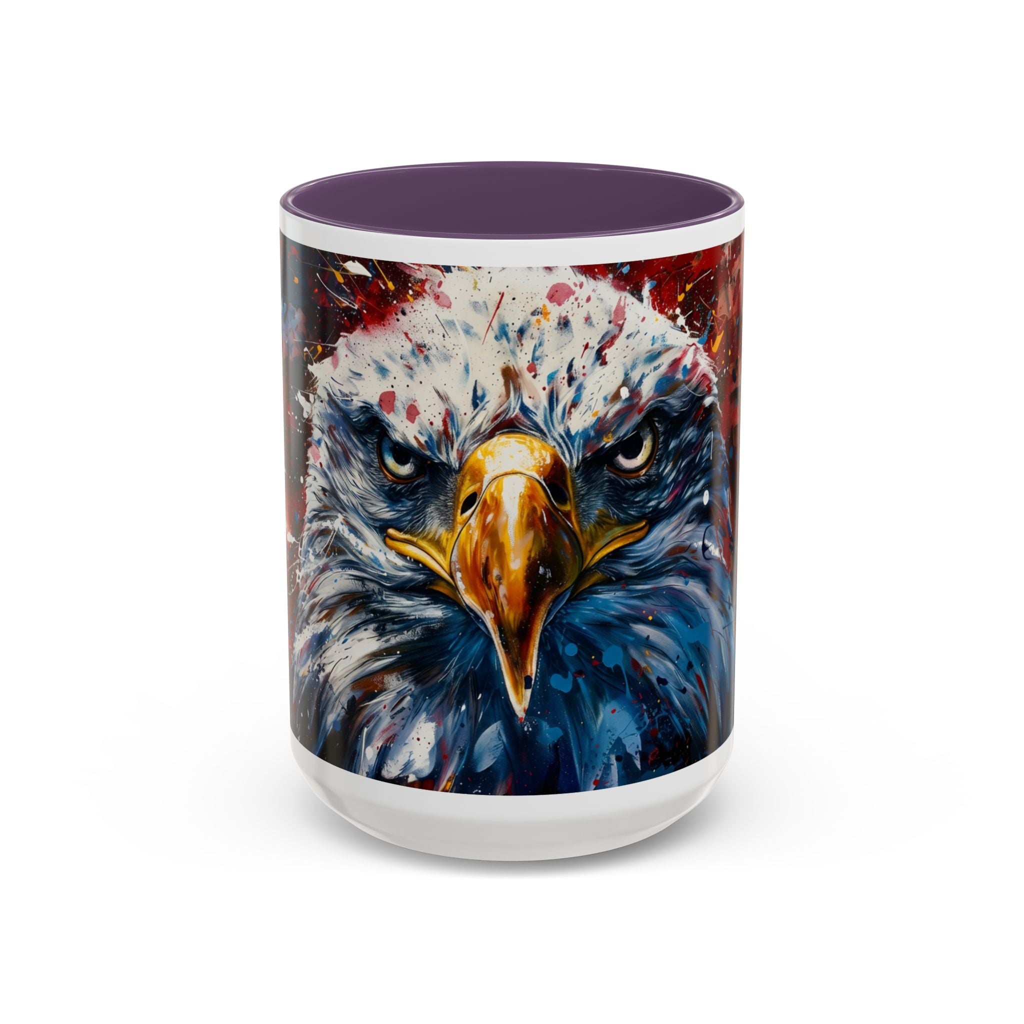 Patriotic Eagle Coffee Mug - Bold American Bald Eagle Art (11/15oz)