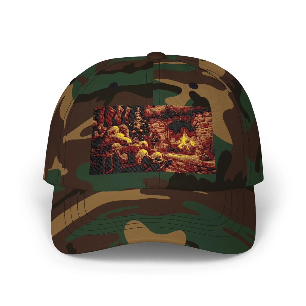 Cap, Santa Claus Christmas Hat, Winter Holiday Baseball Cap, Festive Santa Beanie, Classic Dad Cap - 250 USA Celebration