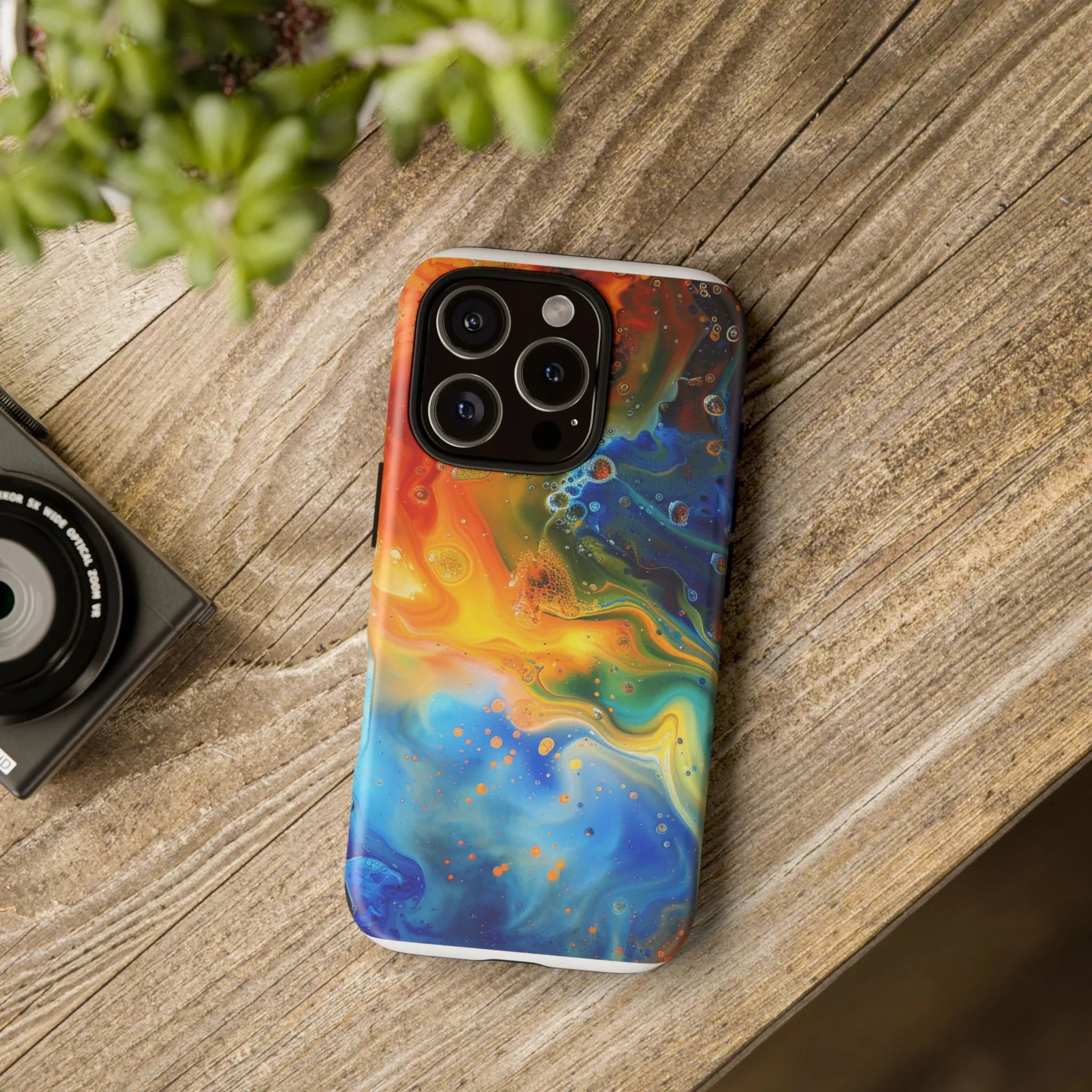 Abstract Colorful Swirl Phone Case | Tough Protective iPhone Cover - 250 USA Celebration