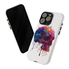 Colorful Drip Skull Phone Case | Hard Plastic Protective Case - 250 USA Celebration