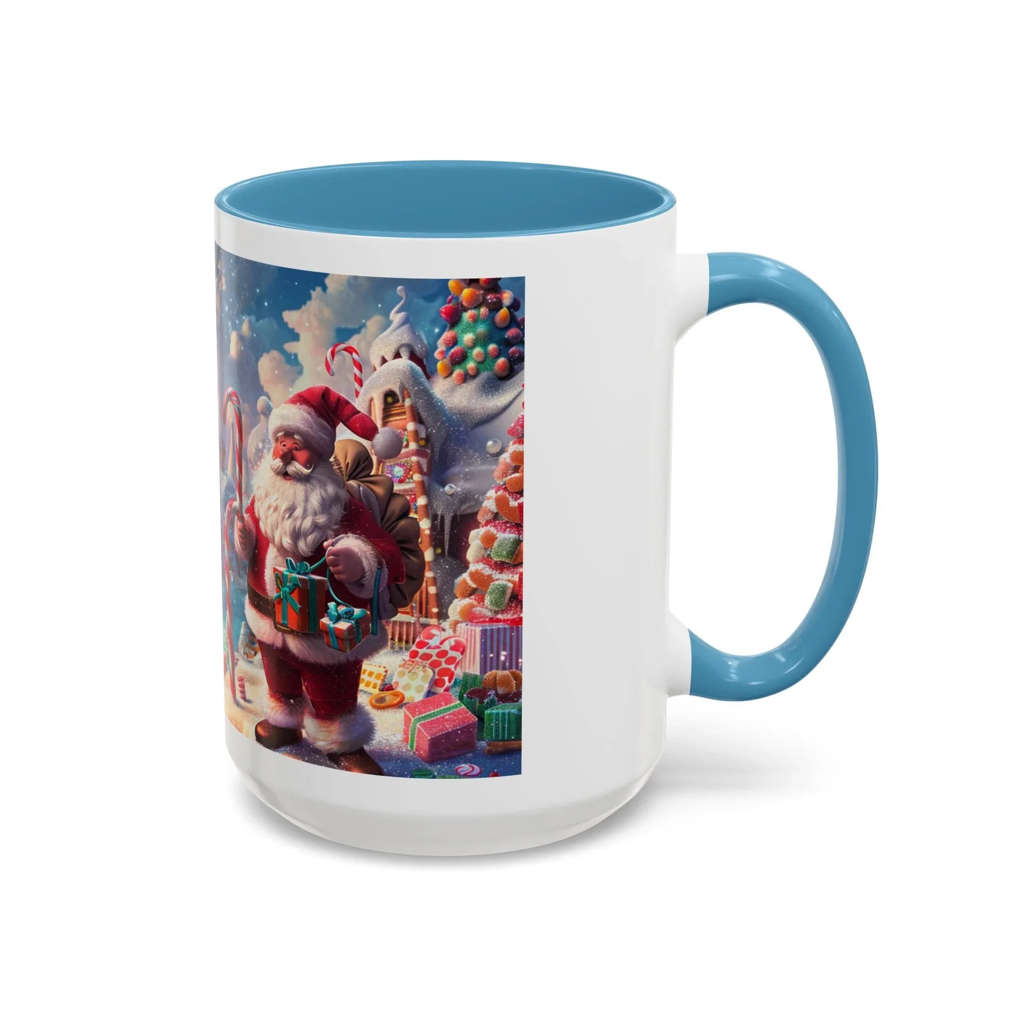 Festive Santa Accent Coffee Mug, Christmas Gift, Holiday Decor, Winter Wonderland, Hot Cocoa Mug, Seasonal Drinkware - 250 USA Celebration
