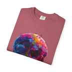 Colorful Drip Skull T-shirt | Watercolor Skull Shirt, Artistic Gothic Tee - 250 USA Celebration