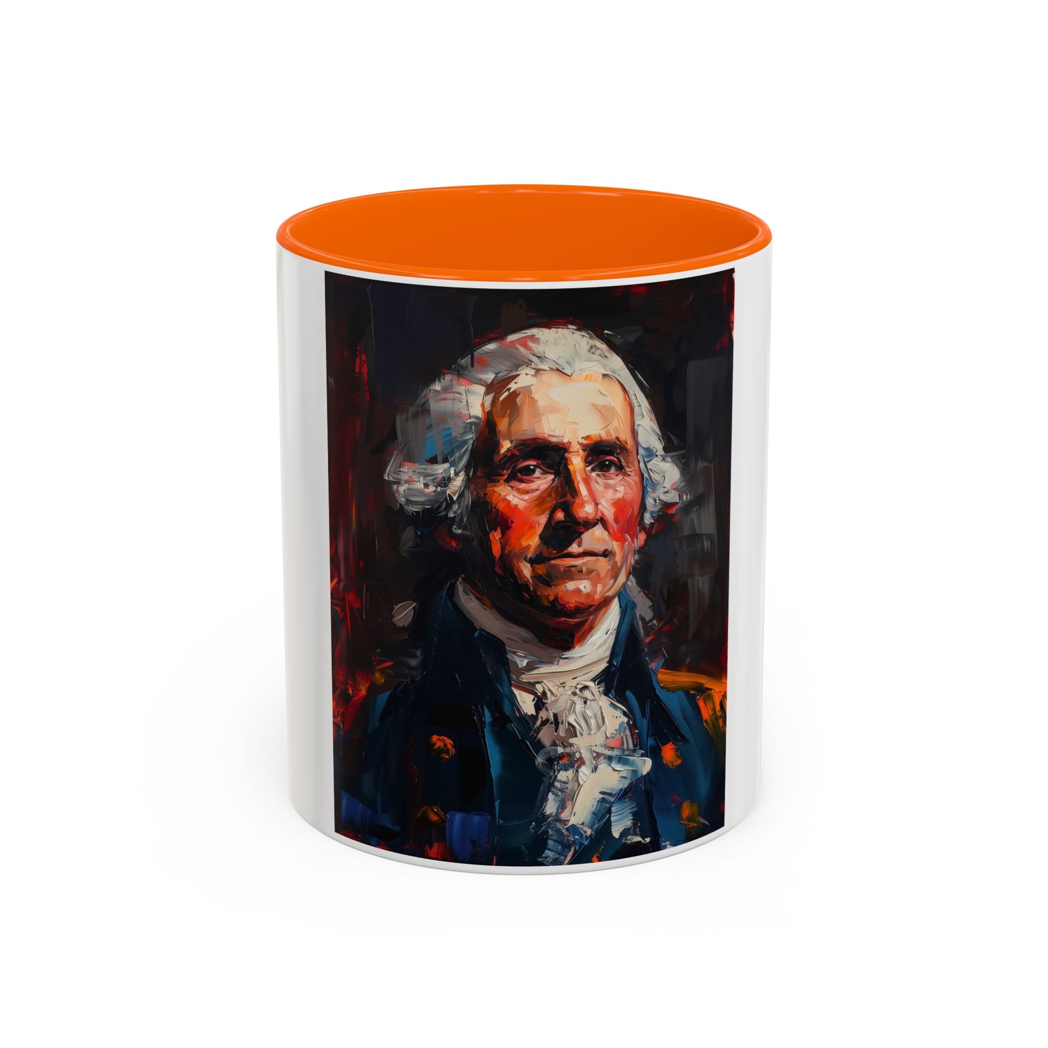 George Washington Historical Portrait Coffee Mug — Patriotic Vintage-Style Art