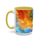 Colorful Mugs (11oz, 15oz) Intense abstract oil splat- coffee cup - 250 USA Celebration