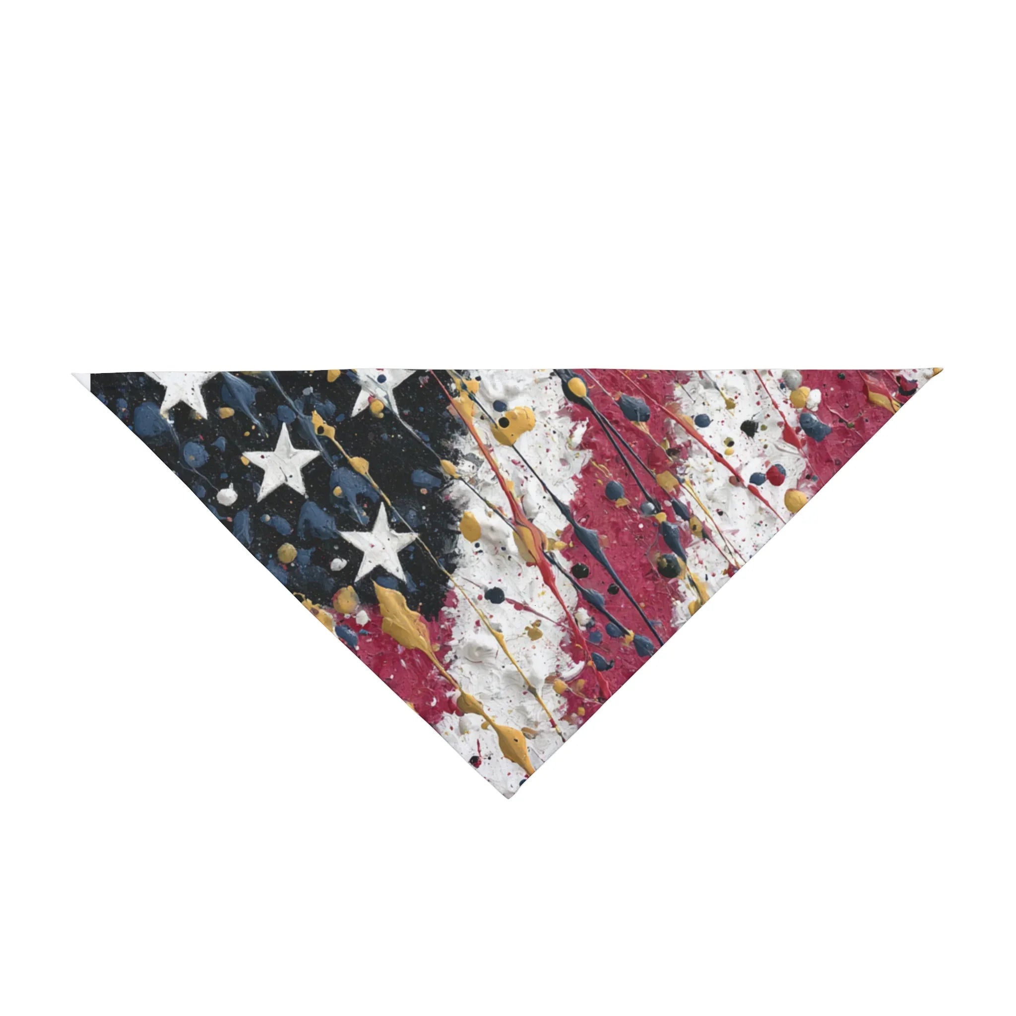 Patriotic Pet Bandana for Dogs - USA Flag Print, Adjustable Dog Scarf for Independence Day, Pet Gifts, Holiday Outfits, USA Pet Apparel - 250 USA Celebration