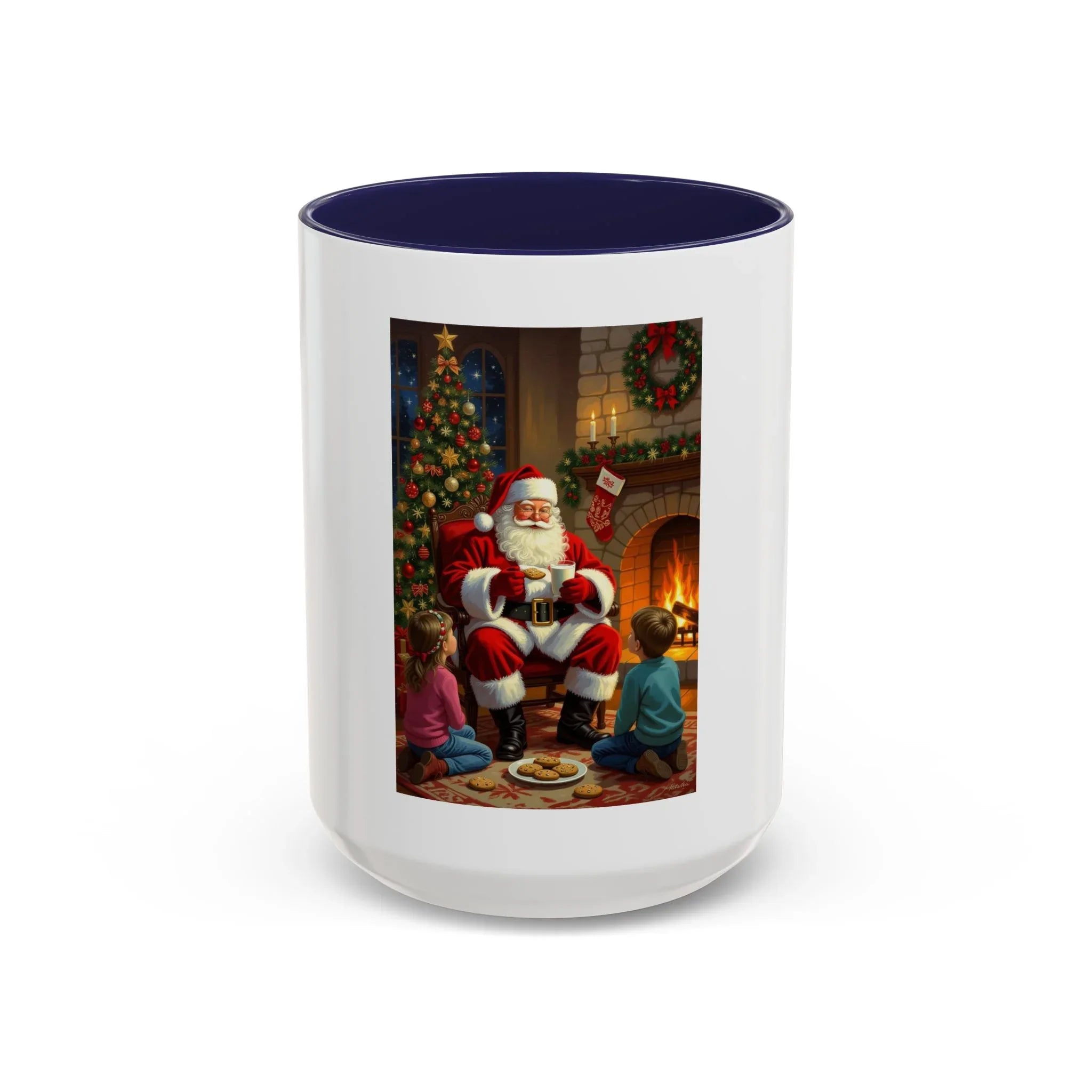 Christmas Santa Coffee Mug, Festive Drinkware for Holiday Cheer, Xmas Gift for Coffee Lovers, Cozy Winter Mug, Santa's Storytime - 250 USA Celebration