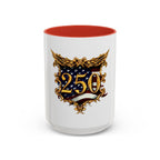 250th Anniversary American Flag Accent Coffee Mug — Patriotic 250th Year Anniversary Celebration Gift