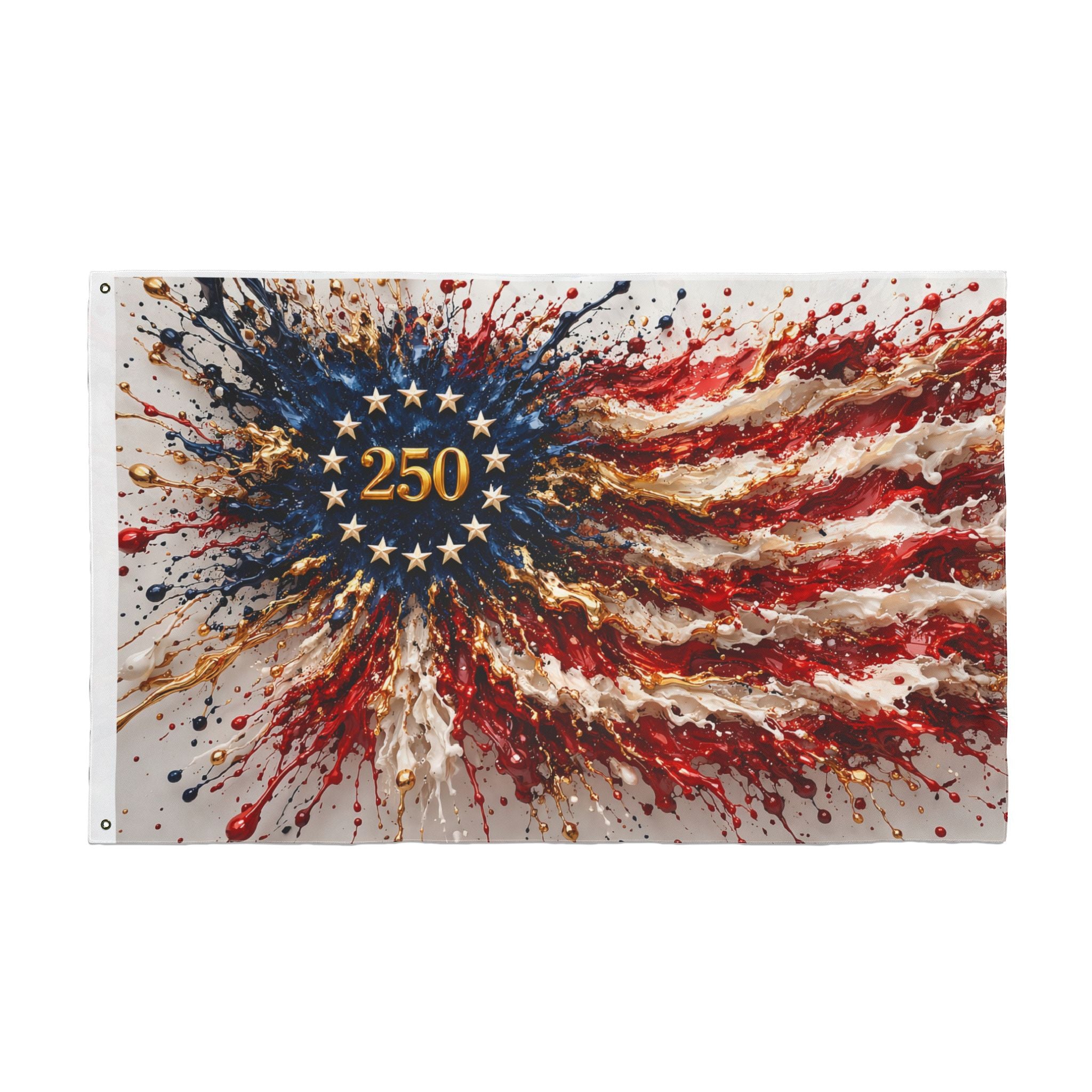250th Anniversary American Flag - Double-Sided Celebration Banner
