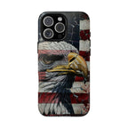 American Flag Bald Eagle phone case | Patriotic iPhone cover, cracked vintage flag design - 250 USA Celebration