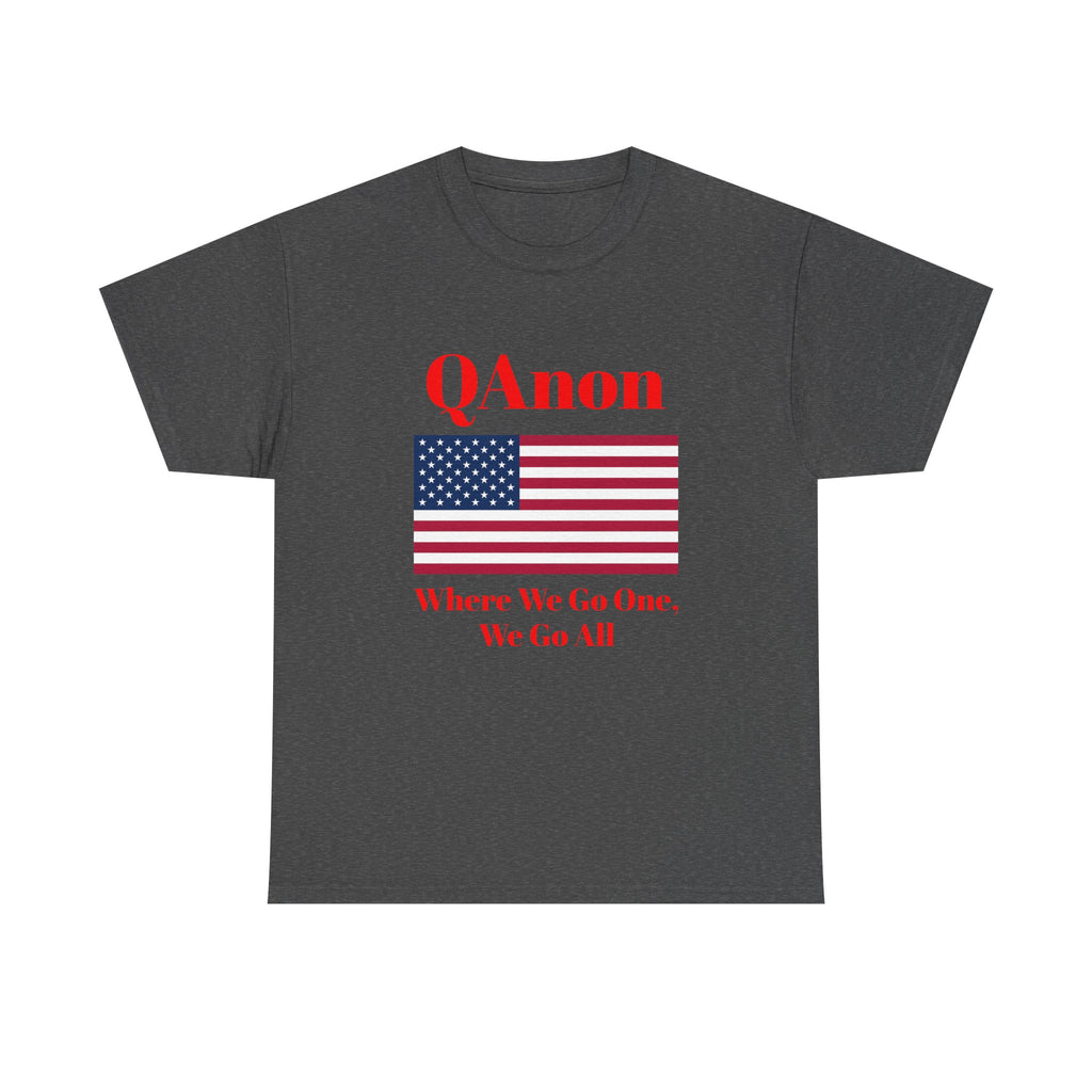 T‑Shirt — QAnon American Flag "Where We Go One, We Go All"