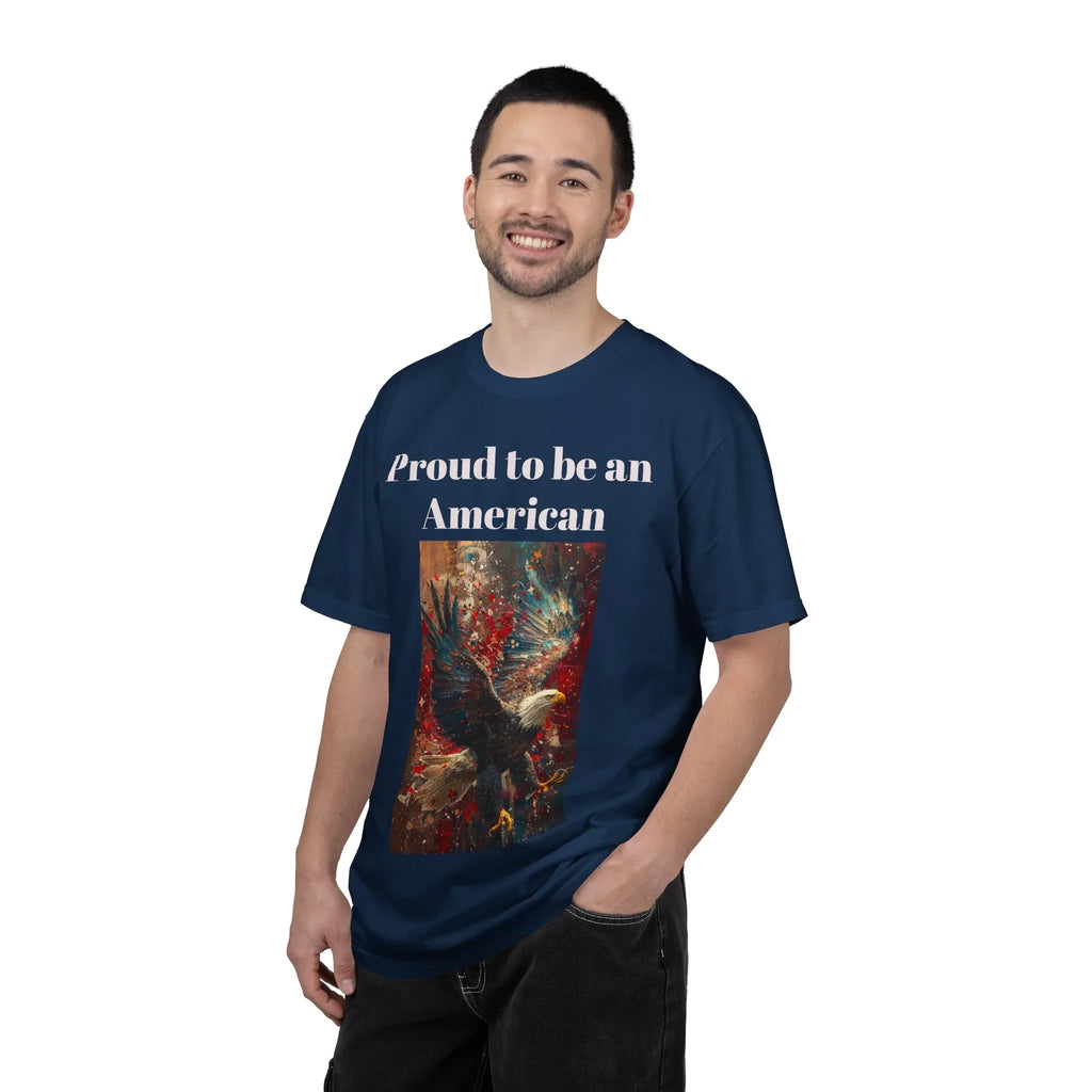 Patriotic Eagle T-Shirt, Proud to be an American Tee, Unisex Graphic T-Shirt, Independence Day Gift, Casual Wear, Eagle Design Shirt - 250 USA Celebration