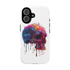 Colorful Drip Skull Phone Case | Hard Plastic Protective Case - 250 USA Celebration