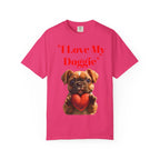 Cute French Bulldog Puppy Holding Red Heart T-shirt | Dog Lover Cartoon - 250 USA Celebration