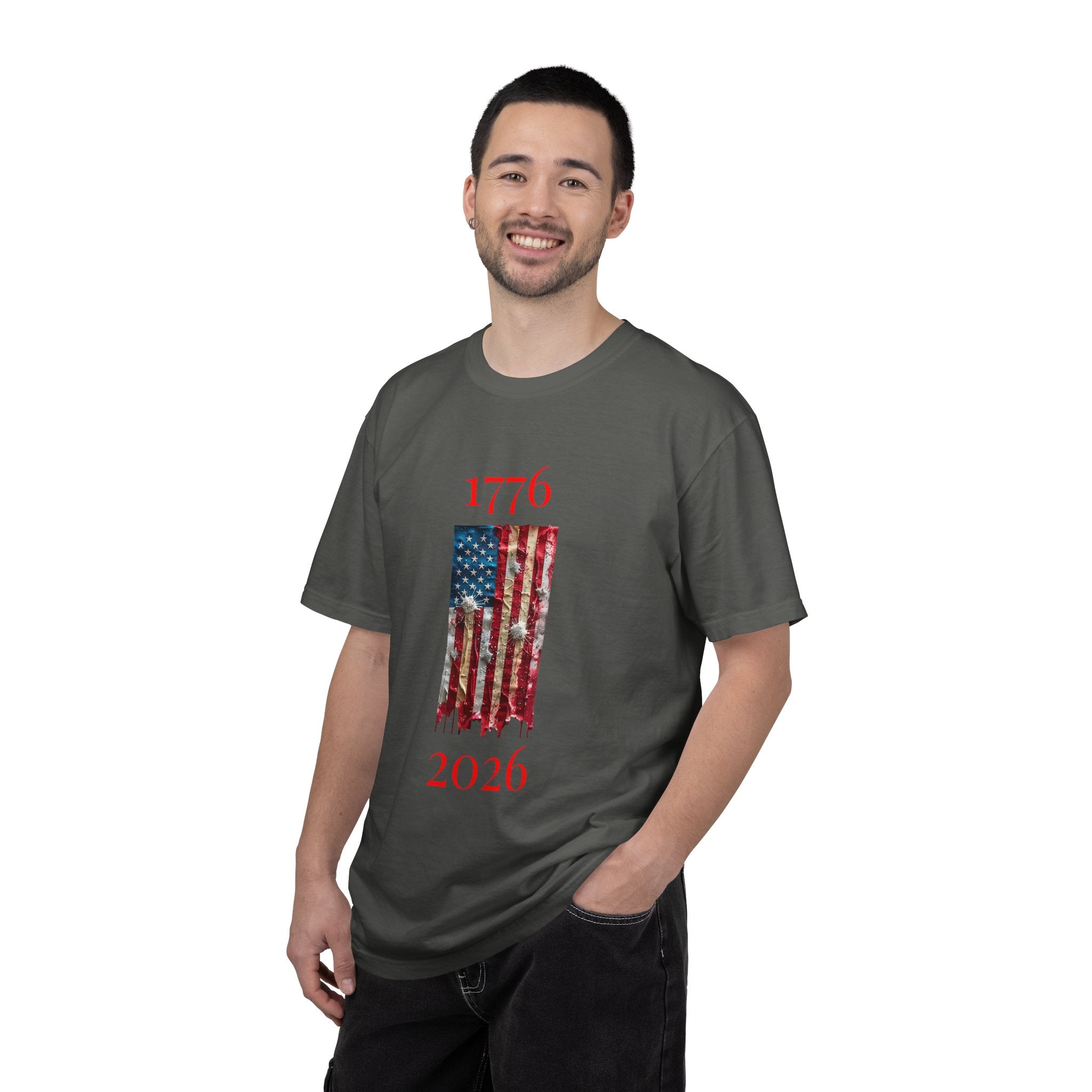 1776–2026 Vintage Flag T-Shirt — Patriotic Independence Day Tee
