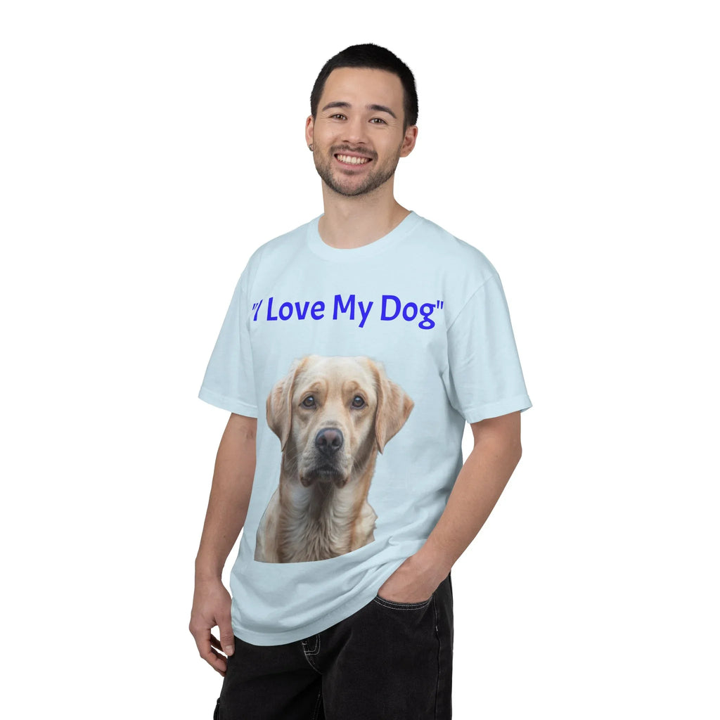 I Love My Dog Labrador Portrait T-shirt | Dog Lover Tee - 250 USA Celebration