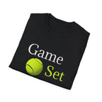 Game Set Match T-Shirt | Tennis Ball Graphic Tee - 250 USA Celebration