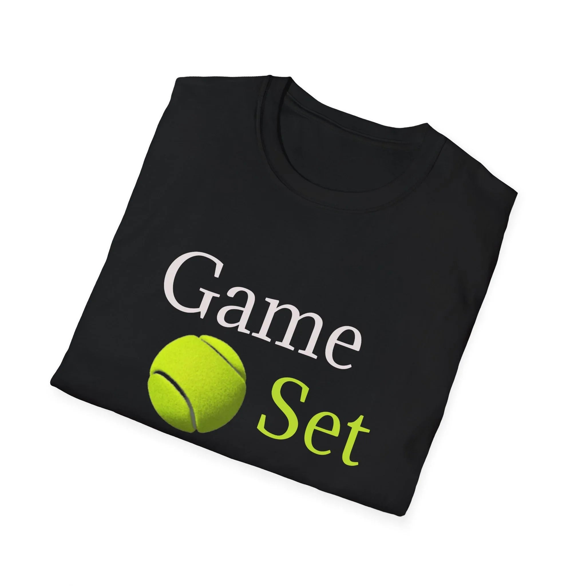 Game Set Match T-Shirt | Tennis Ball Graphic Tee - 250 USA Celebration