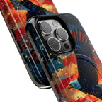 Eagle Flag Magnetic Phone Case, Patriotic iPhone Cover, Tough Cell Phone Cases, Gift for Veterans, Independence Day Accessories - 250 USA Celebration