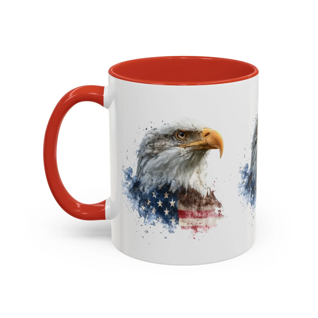 American Flag Bald Eagle Mug | Accent Coffee Mug - 250 USA Celebration