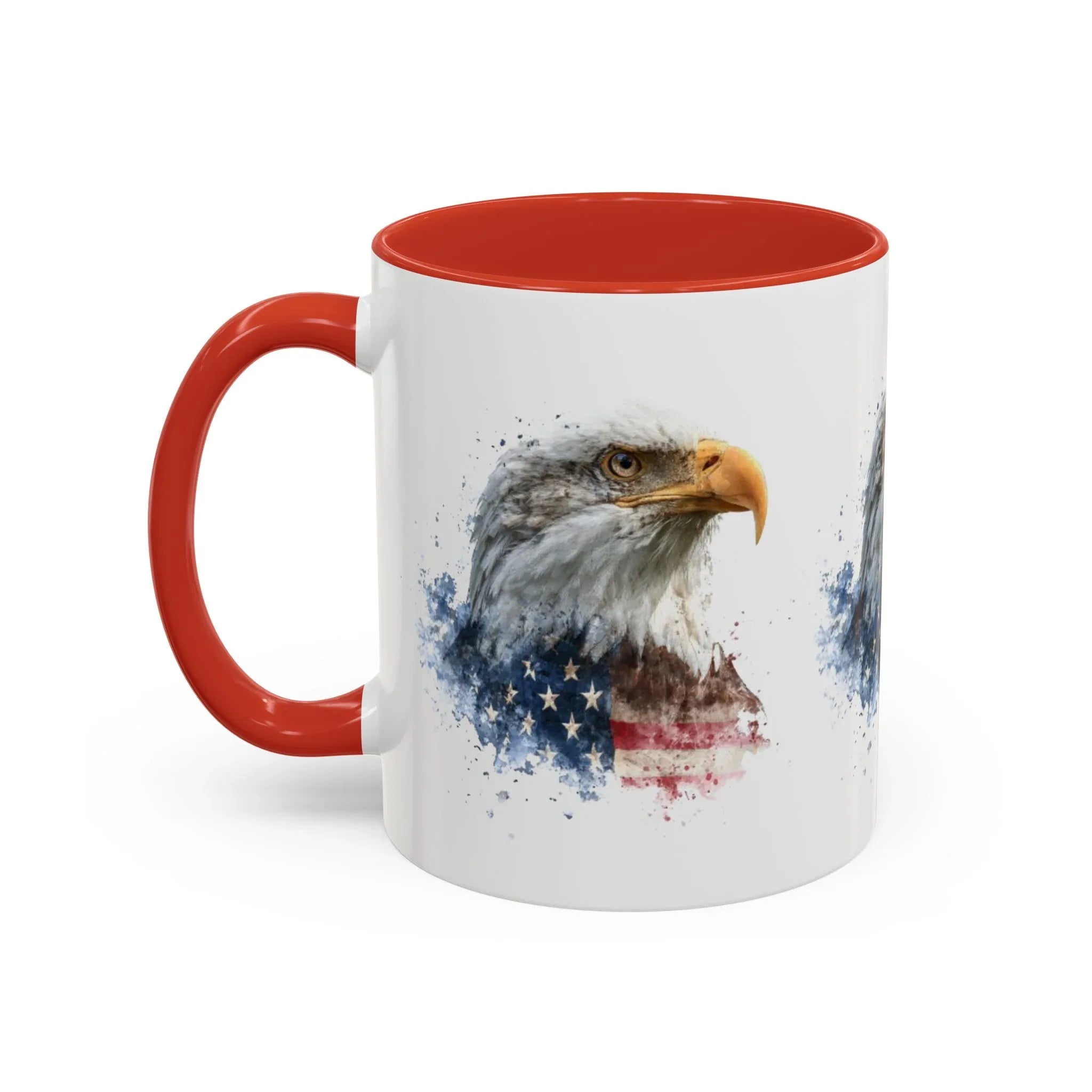 American Flag Bald Eagle Mug | Accent Coffee Mug - 250 USA Celebration