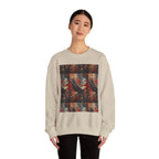 God Bless America Eagle Artwork crewneck sweatshirt | Patriotic eagle collage - 250 USA Celebration