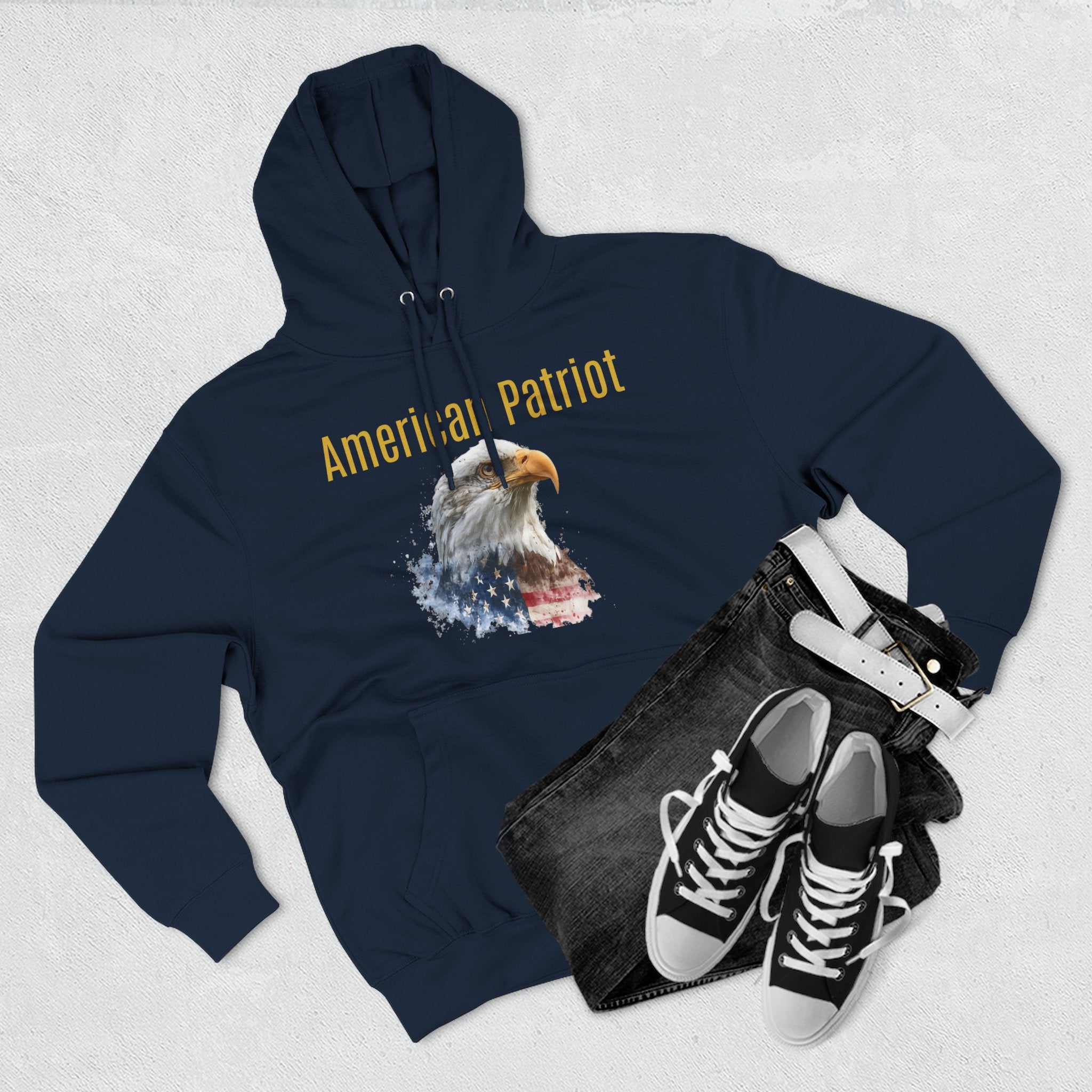 Official 250th American Patriot Hoodie Bald Eagle