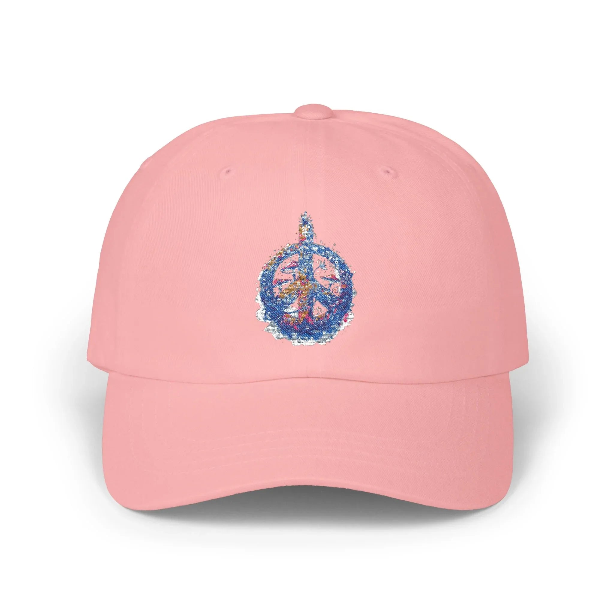 Peace Sign Floral Dad Cap | Watercolor Flower Peace Hat - 250 USA Celebration