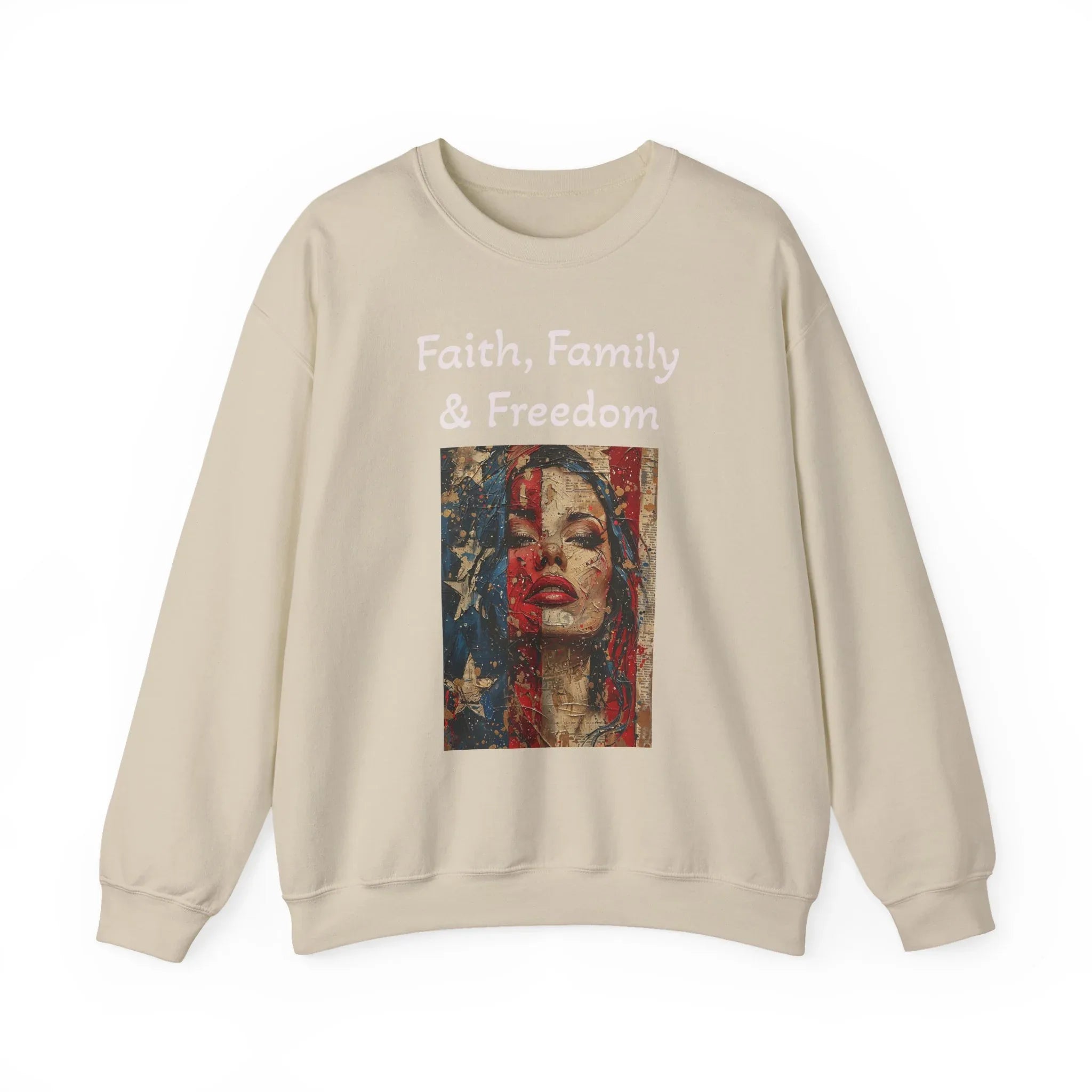 Patriotic Womens Merchandise, American Flag Apparel, USA Womens Crewneck Sweatshirts, Patriotic Dresses, Women's DayGear, Womens Sweatshirts - 250 USA Celebration