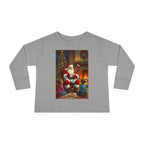Christmas Santa Toddler Long Sleeve Tee, Holiday Shirt for Kids, Festive Outfit, Winter Apparel, Cute Christmas Gift, Family Photoshoot - 250 USA Celebration