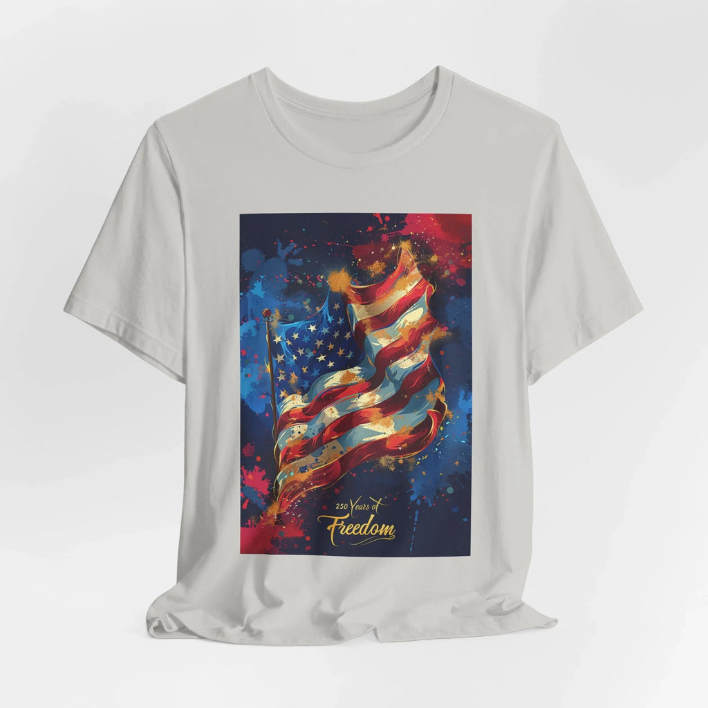 Patriotic Freedom Tee, Unisex Jersey Short Sleeve Tee, American Flag Shirt, Fourth of July Apparel, Independence Day Outfit, Gift for [...] - 250 USA Celebration