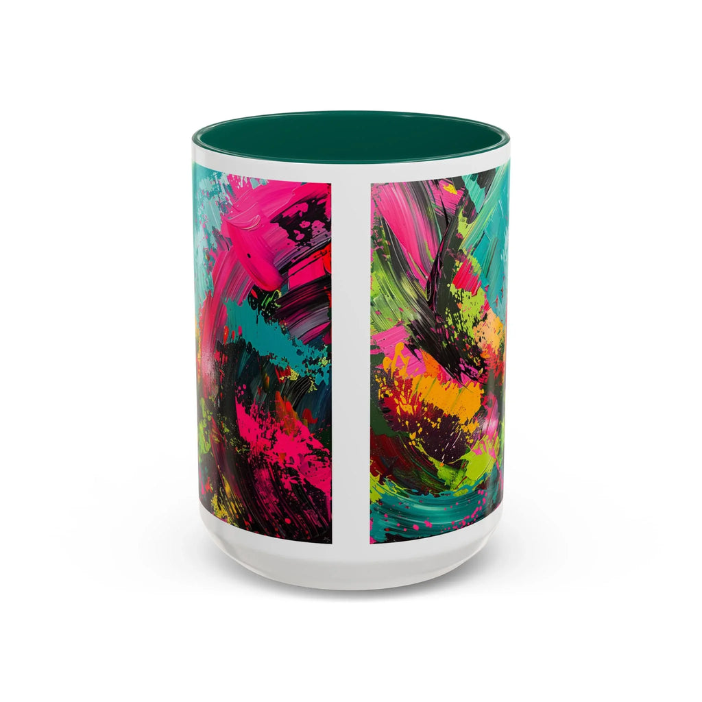 Abstract Colorful Brushstroke Mug | 11oz 15oz Ceramic - 250 USA Celebration
