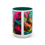 Abstract Colorful Brushstroke Mug | 11oz 15oz Ceramic - 250 USA Celebration