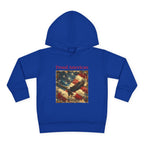 Toddler Hoodie — "Proud American" Eagle & Flag Pullover