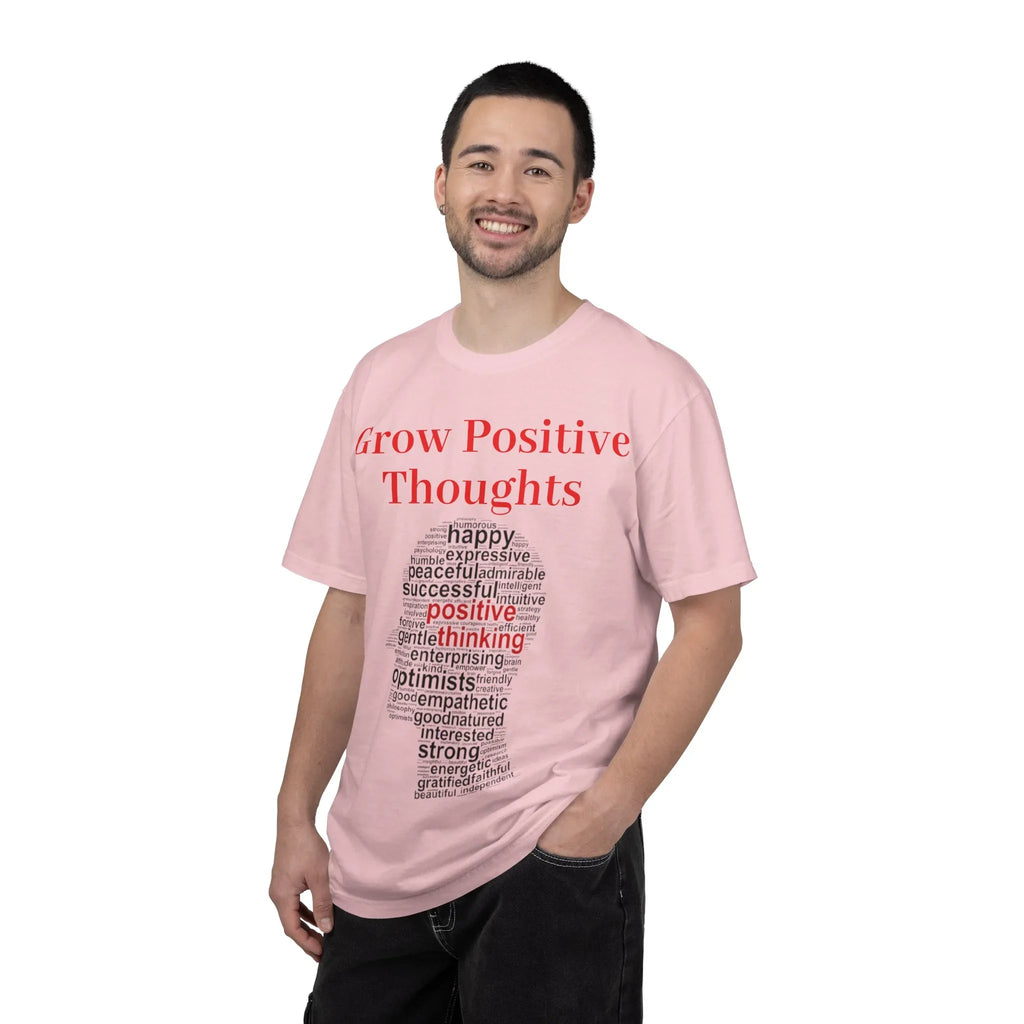 Grow Positive Thoughts T-shirt | Positive Word Cloud Mental Health Tee - 250 USA Celebration