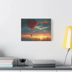 Romantic Canvas Wall Art, Love, Heart Balloon Art, Gift for Couples, Valentines Wall Decor, Valentine's Day Women's Merchandise, Valentines - 250 USA Celebration