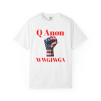 Q Anon Fist T-shirt | WWG1WGA Print - 250 USA Celebration