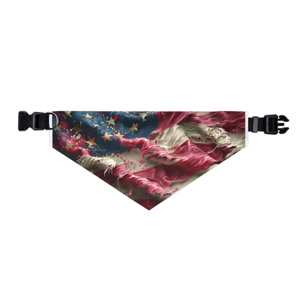 Patriotic American Flag Pet Bandana Collar – USA Stars & Stripes Dog Bandana