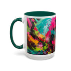 Abstract Colorful Brushstroke Mug | 11oz 15oz Ceramic - 250 USA Celebration