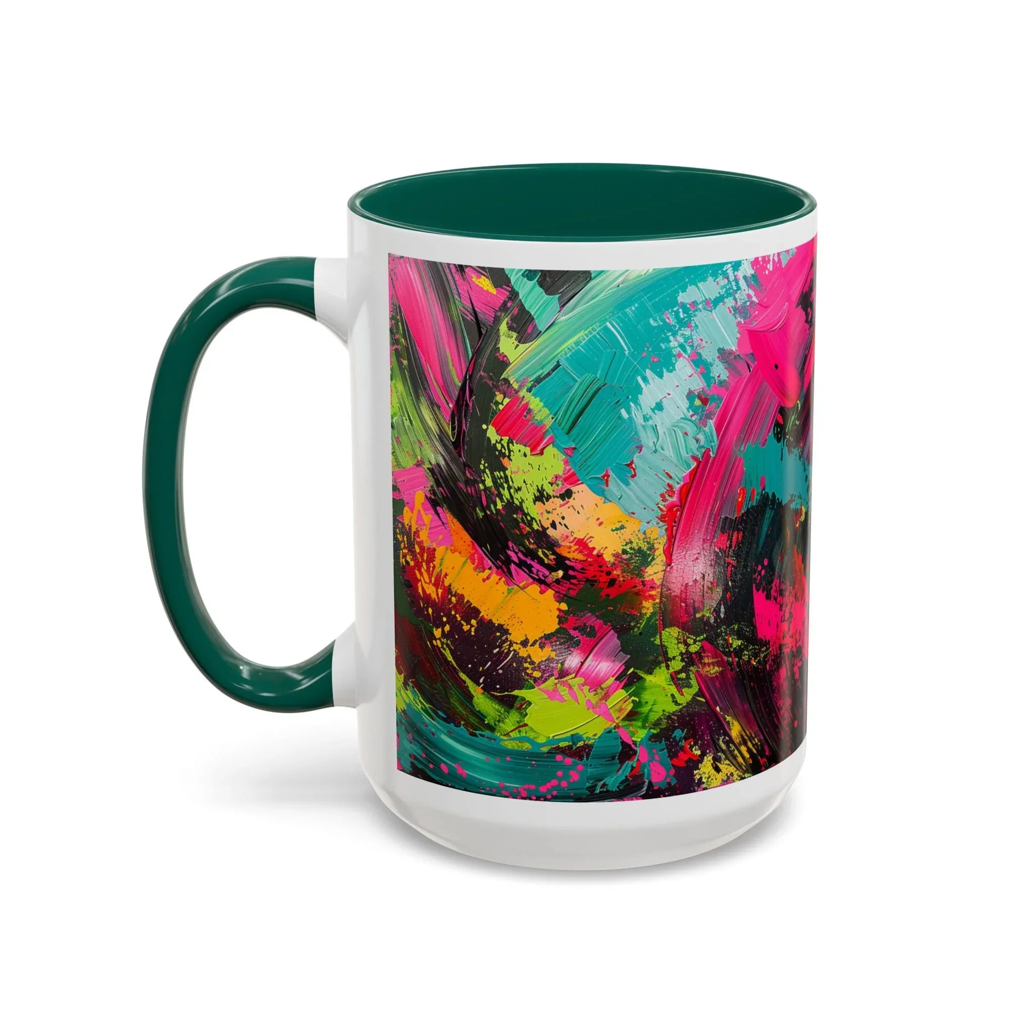 Abstract Colorful Brushstroke Mug | 11oz 15oz Ceramic - 250 USA Celebration