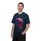 Colorful Drip Skull T-shirt | Watercolor Skull Shirt, Artistic Gothic Tee - 250 USA Celebration