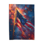 American Flag 250 Celebration Velveteen Plush Blanket | Patriotic Stars Stripes