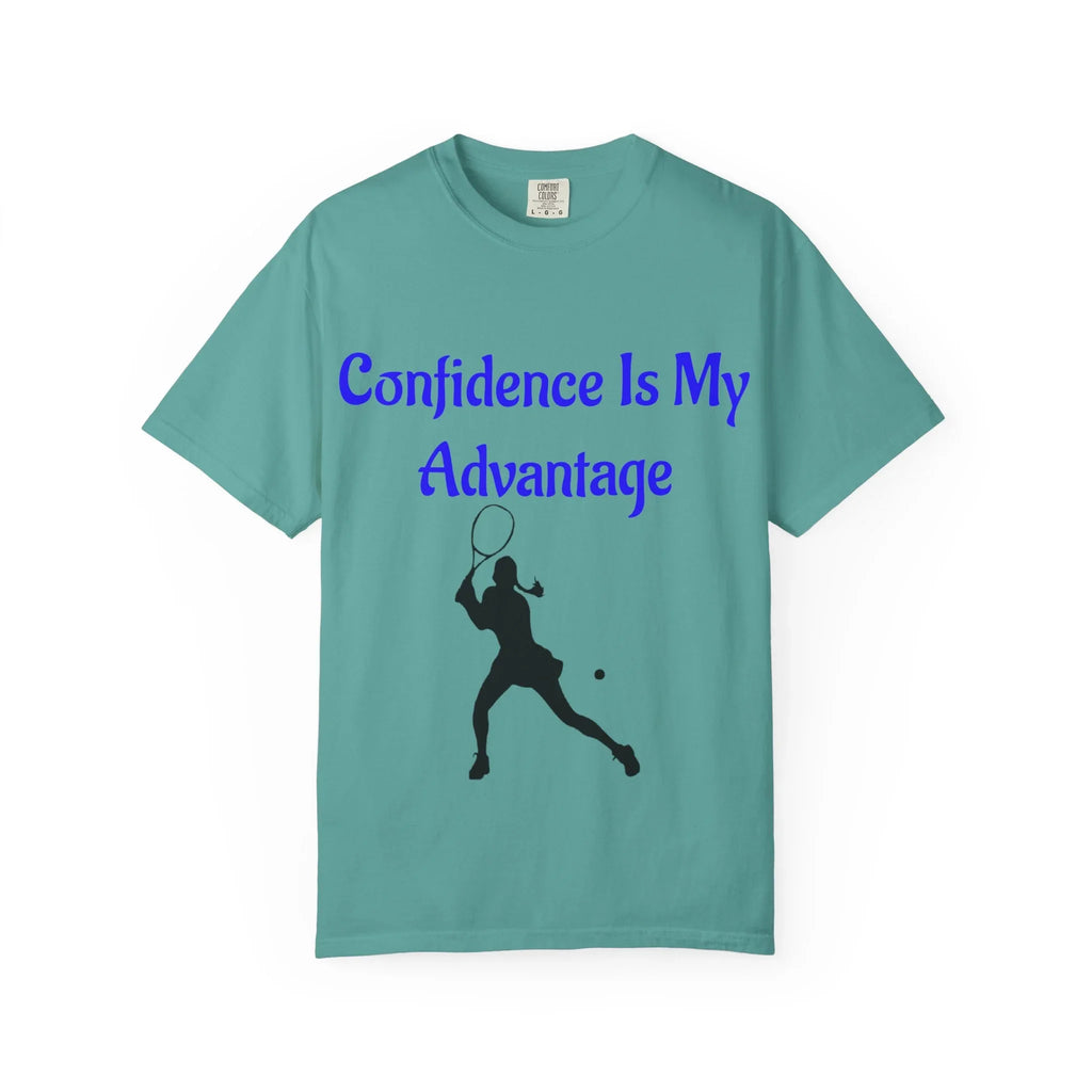 Confidence Is My Advantage Tennis Player T-Shirt | Tennis Quote Tee - 250 USA Celebration