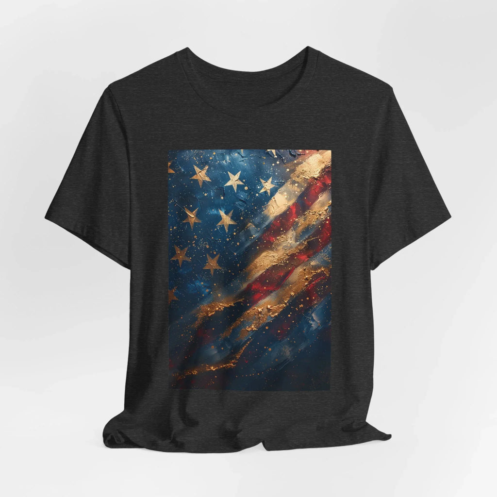 Patriotic Short Sleeve Tee, Unisex Casual Wear, Fourth of July Shirt, Independence Day Gift, Amercan Flag T-Shirt - 250 USA Celebration