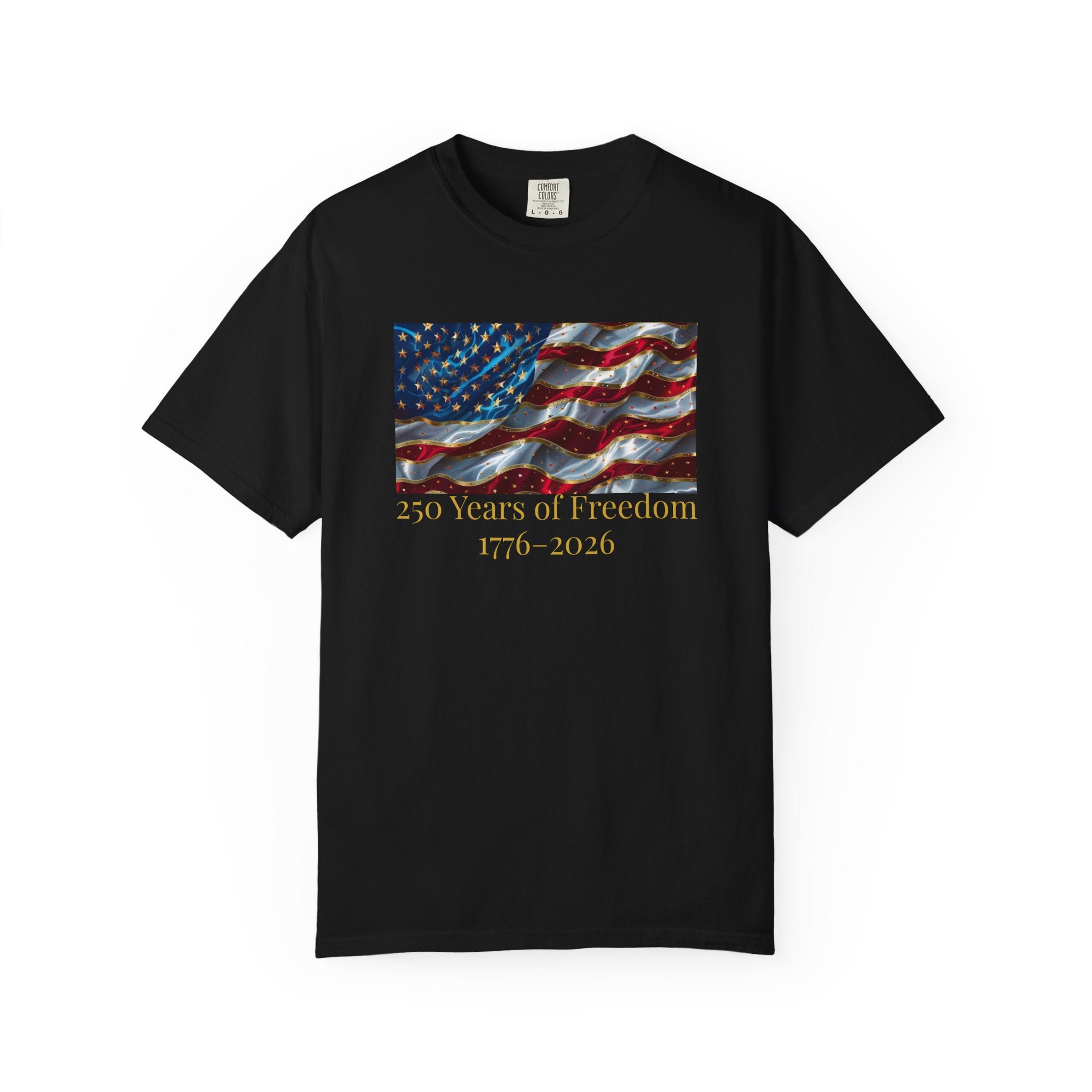 250 Years of Freedom 1776–2026 American Flag T-Shirt