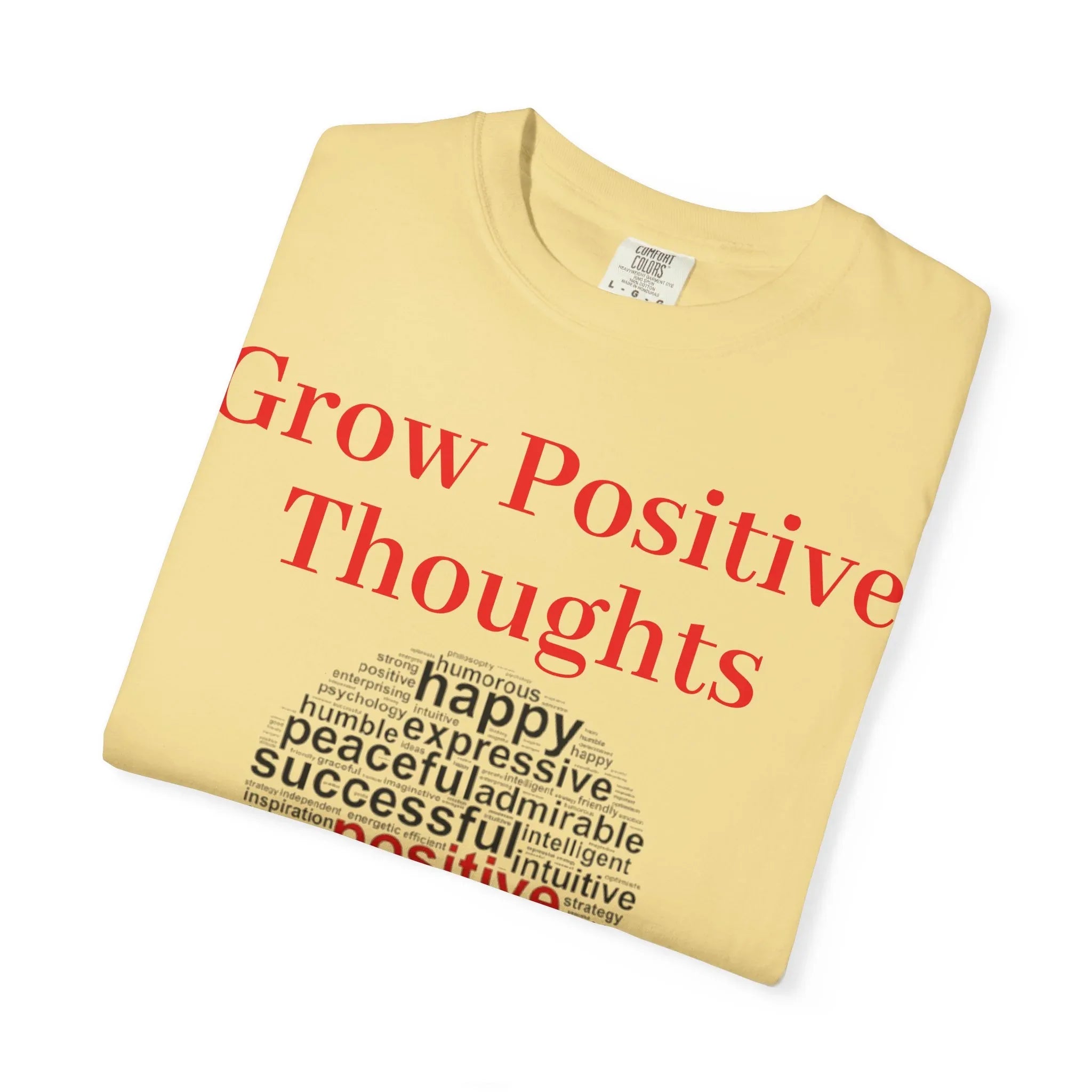 Grow Positive Thoughts T-shirt | Positive Word Cloud Mental Health Tee - 250 USA Celebration