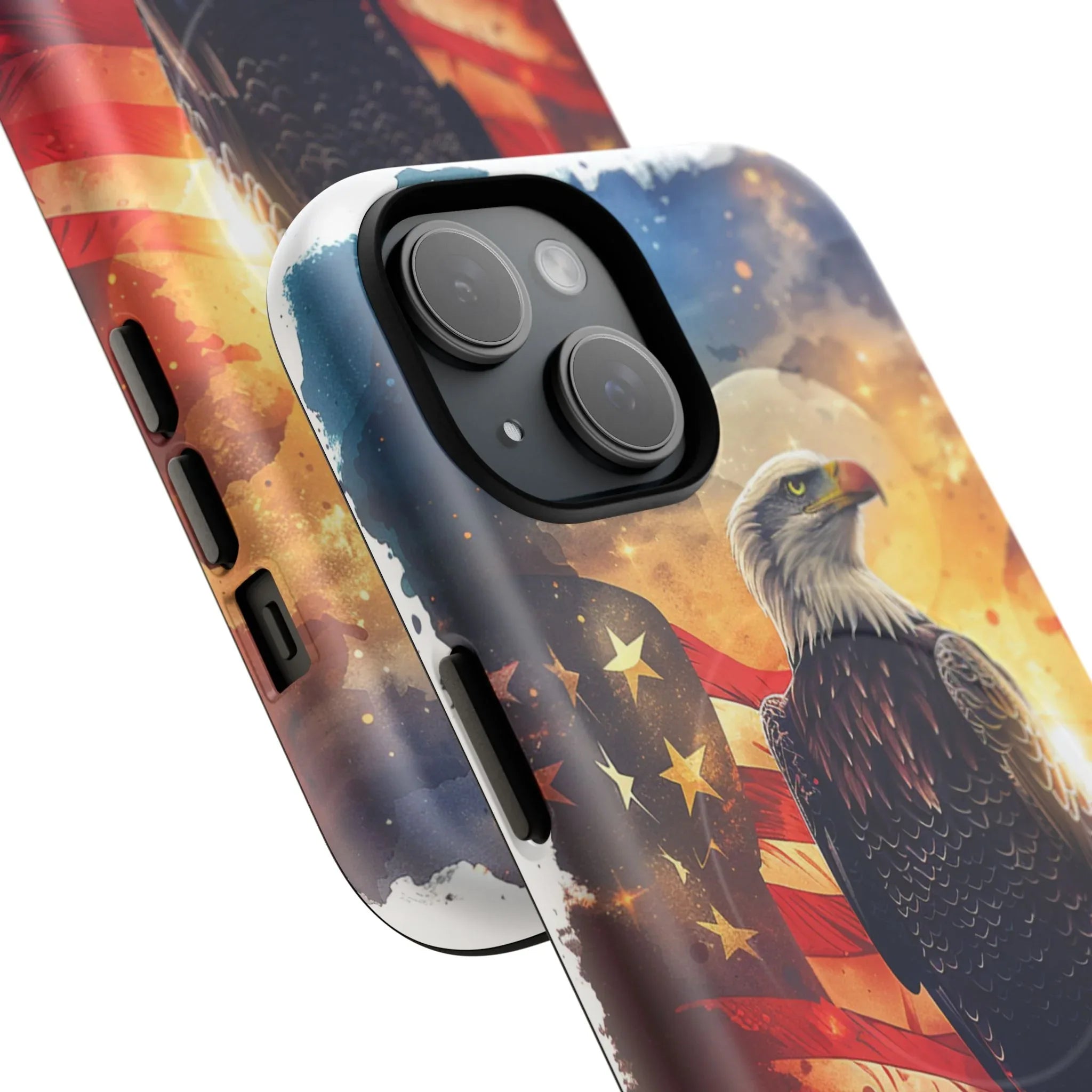 Patriotic Eagle Magnetic Phone Case, Tough Phone Covers, Americana Gifts, Unique Cell Phone Case, Fourth of July, Veterans Day - 250 USA Celebration