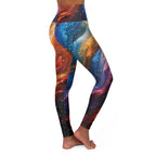 Galaxy Swirl High-Waisted Yoga Leggings — Colorful Cosmic Activewear