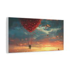 Romantic Canvas Wall Art, Love, Heart Balloon Art, Gift for Couples, Valentines Wall Decor, Valentine's Day Women's Merchandise, Valentines - 250 USA Celebration