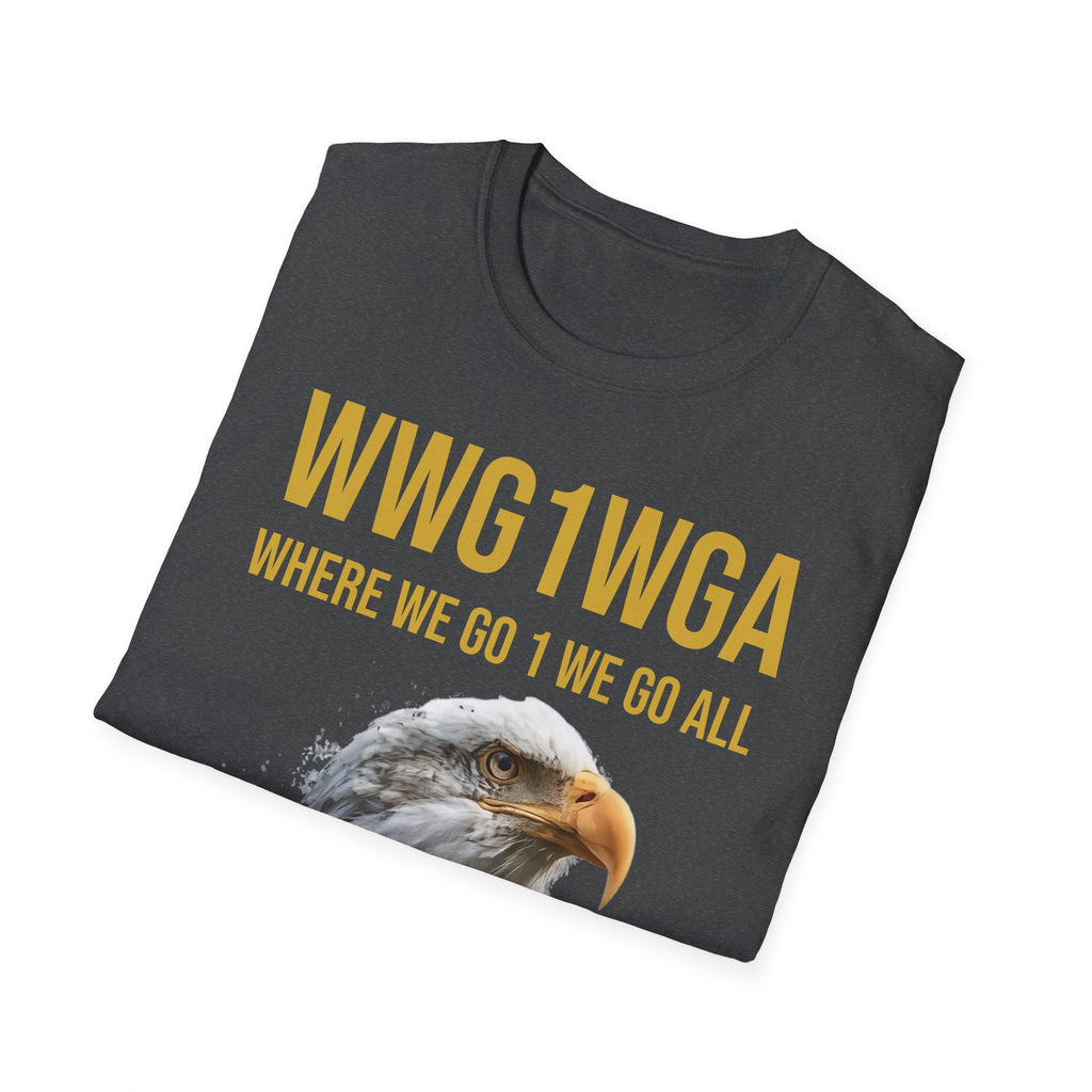 Where We Go One We Go All – Anniversary Gold Signature T-Shirt - Unisex Softstyle T-Shirt